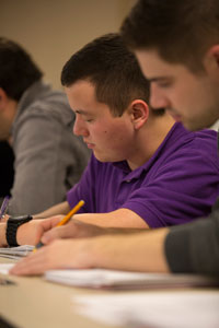 A student in lecture