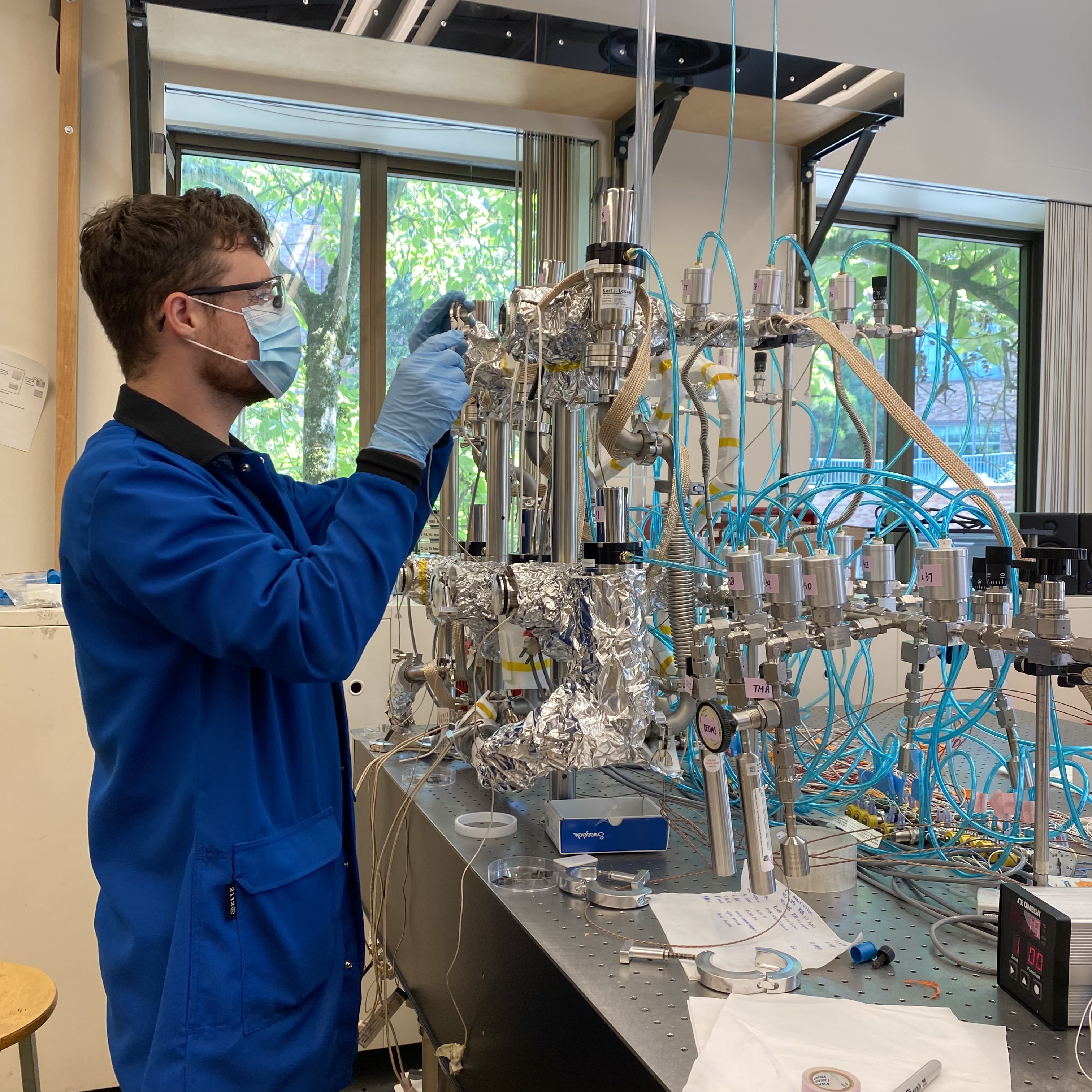 ChemE researcher working on reactor