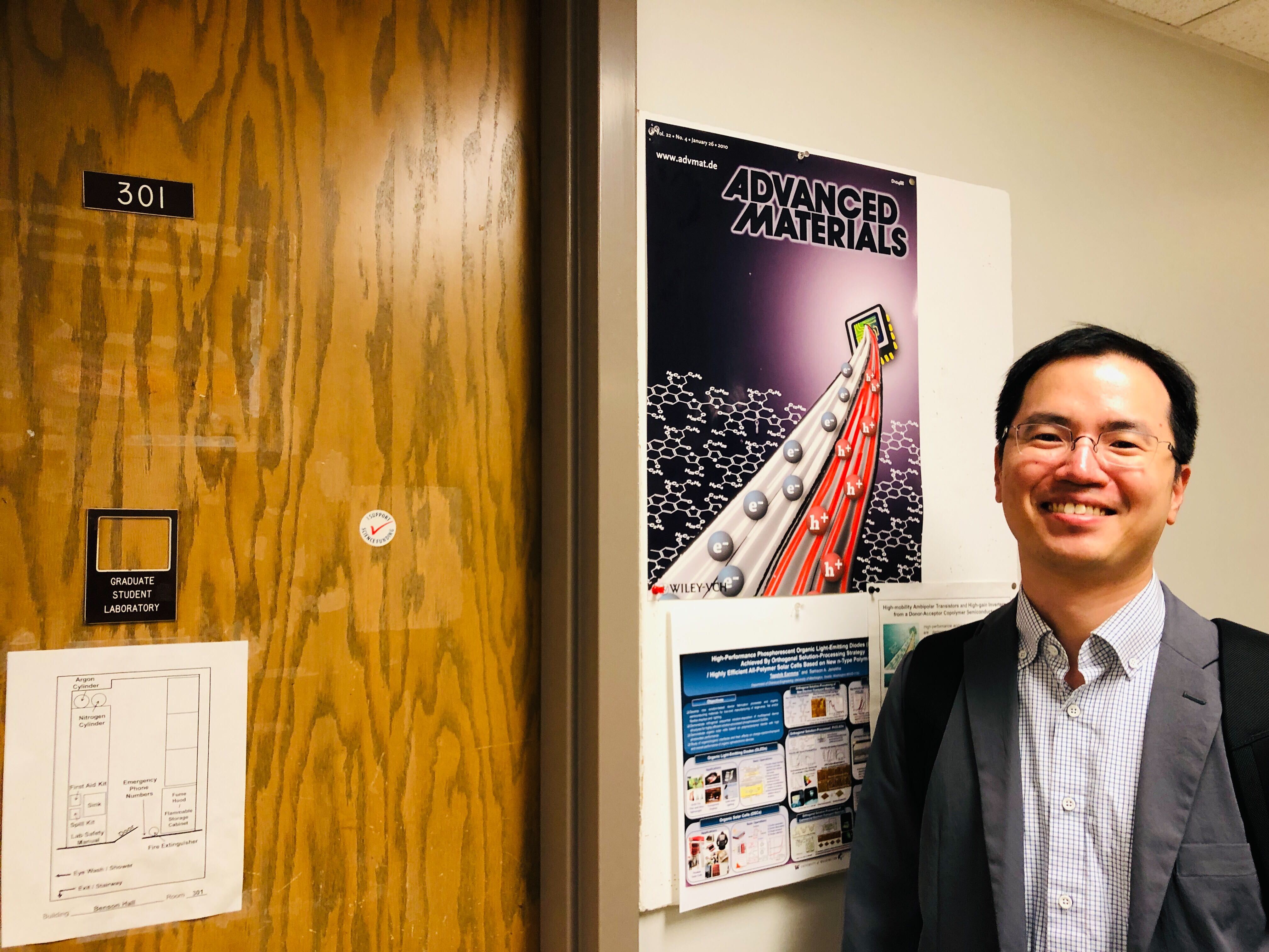 Felix Kim visiting Benson Hall in October 2024