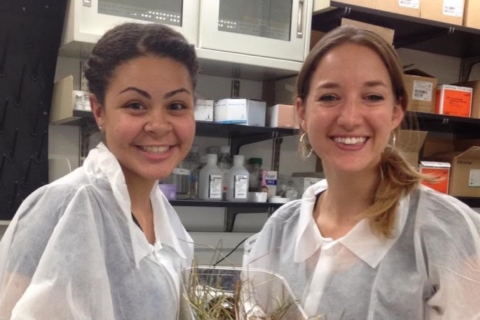 Elizabeth Nance and Sydney Floryanzia at Johns Hopkins University