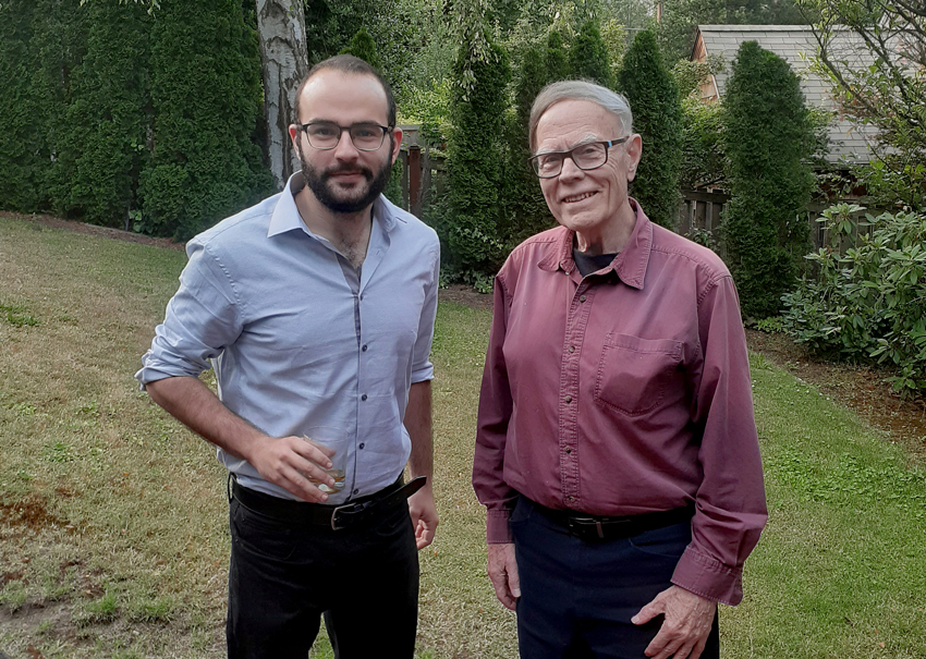 professor john berg with ryan gharios