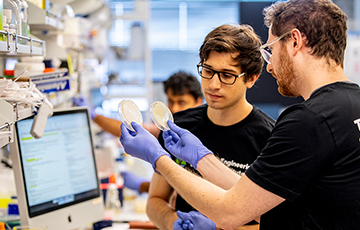 molecular engineering students in the lab