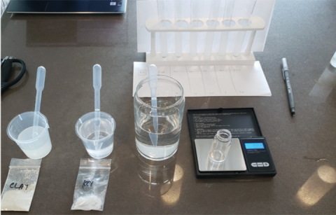 colloid science at-home experiment setup