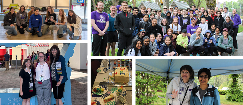 Collage of ChemE students engaging in activities