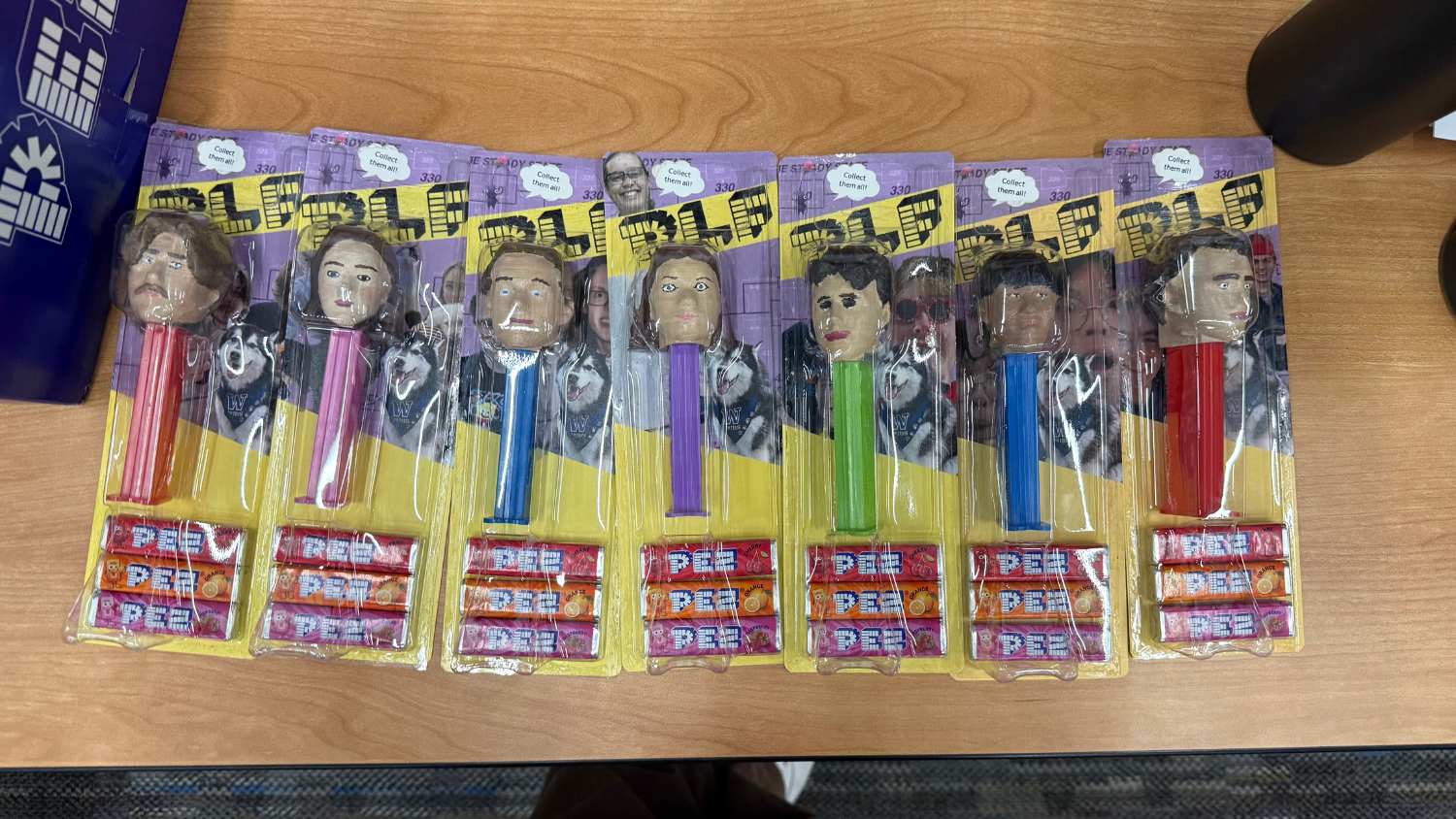 Finished PEZ dispensers in their packaging.