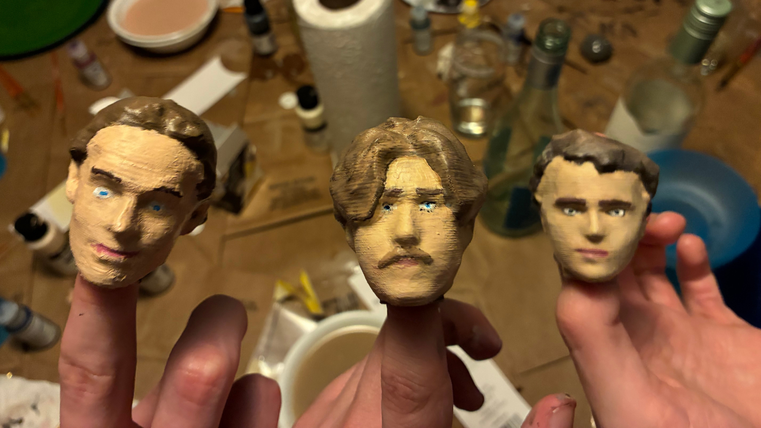 A few painted PEZ heads.