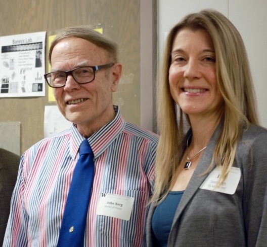 Jill Seebergh standing with John Berg.