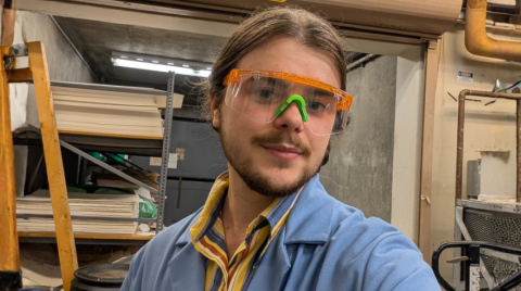 Tata Serebryany in the lab. 
