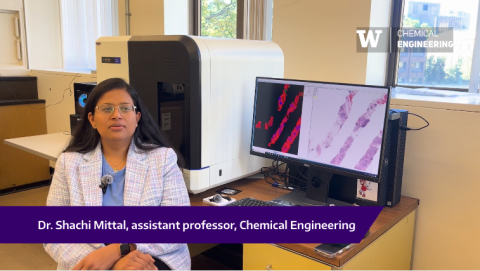 Dr. Shachi Mittal at her desk. 