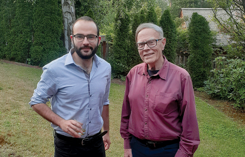 professor john berg and student ryan gharios