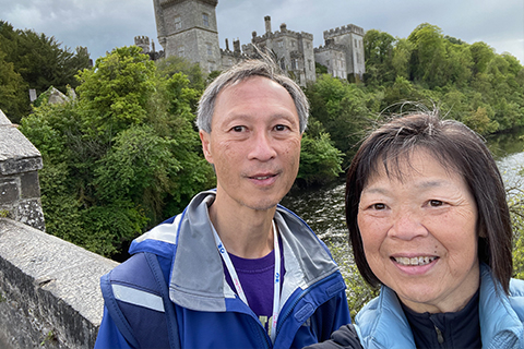 Tony Huang and his wife on a trip to Ireland